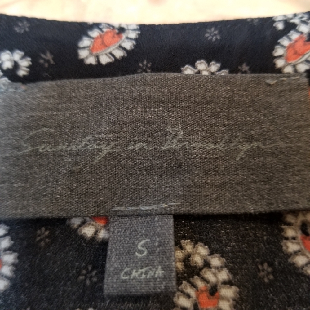 Anthropologie Sunday in Brooklyn Front Tie Babydoll Top - Picture 6 of 7